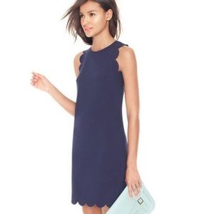 Jcrew scalloped hem shift dress size 2